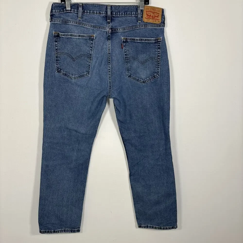 Levi’s 514 Jean‎ 38 X 30 Straight Leg Classic Denim Everyday Stretch Medium Wash